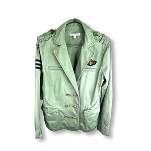 [ CABI ] Lightweight green military style double breast jacket : S : No Flaws